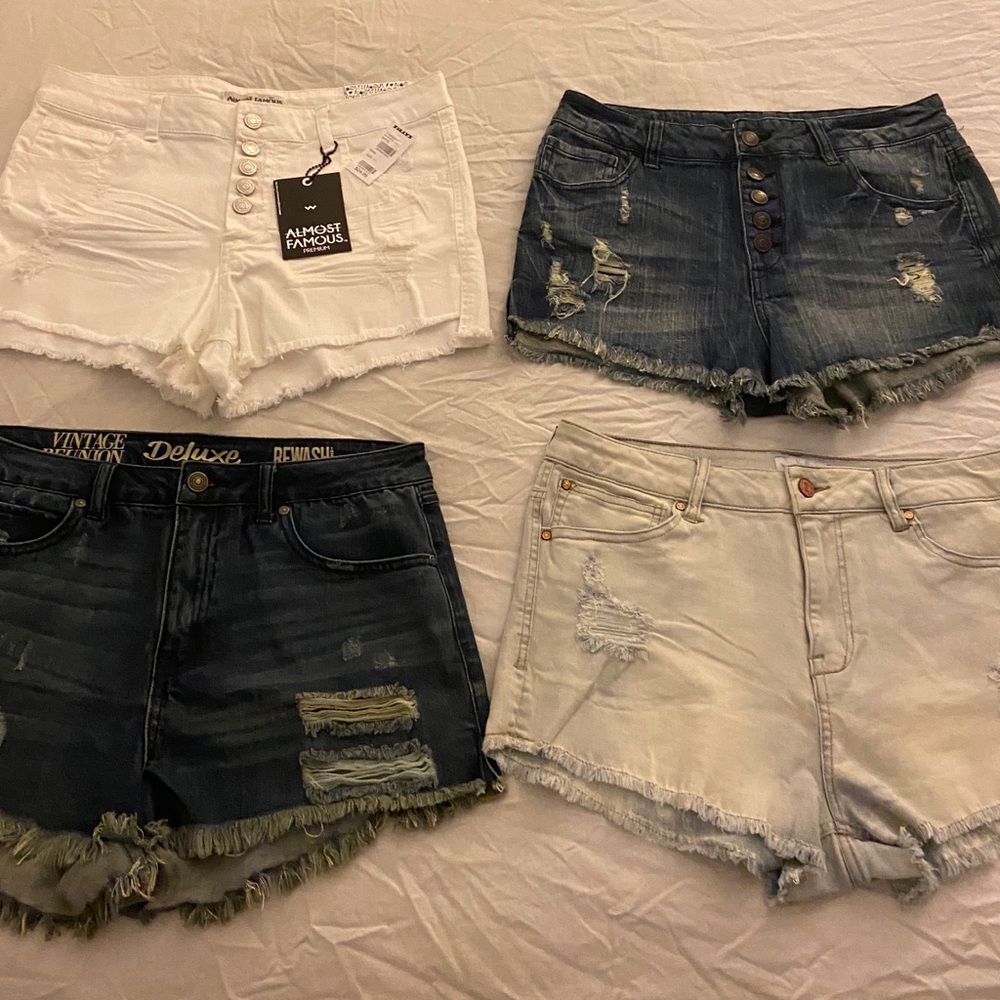 New High Waisted Jean Shorts - Lot of 4